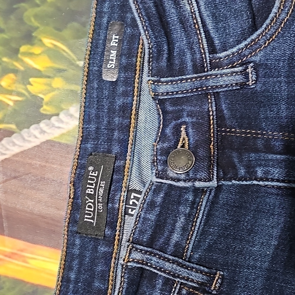 Judy Blue Slim Fit‎ Distressed Jeans Size 5/27 - Picture 2 of 5